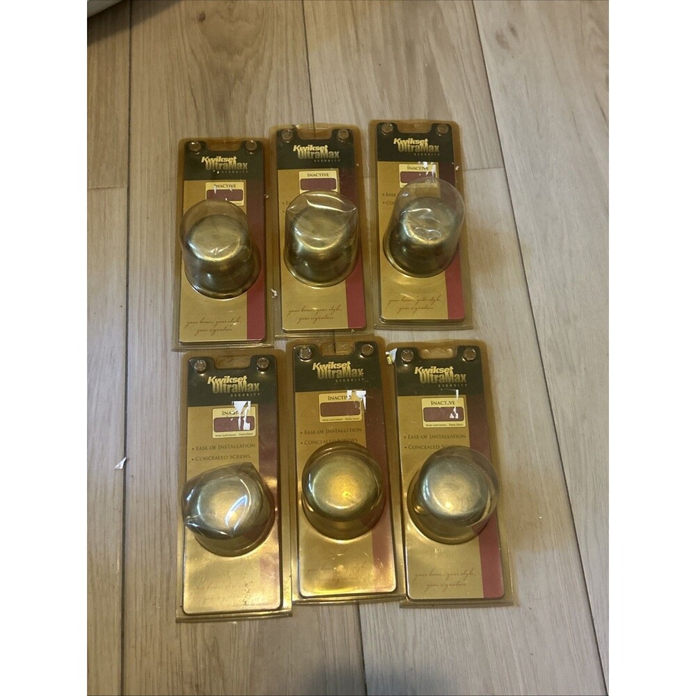 X6 Kwikset UltraMax Inactive Dummy Push Pull Knobs Antique Brass 788H